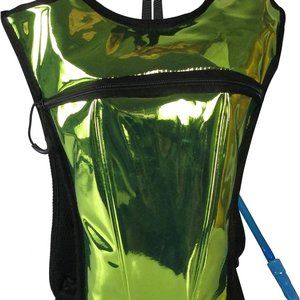 Holographic Hydration Pack for Rave - Water Pack for Festivals, Raves  Green